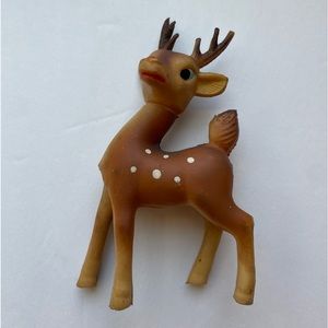 Vintage soft rubber Christmas Rudolph reindeer.